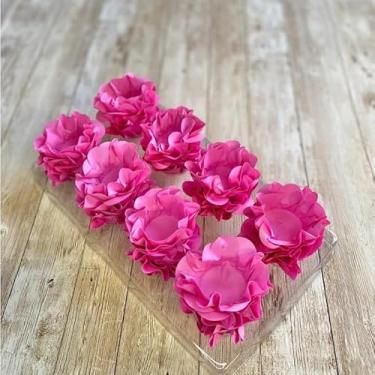 Imagem de Kit com 120 Forminhas para Doces Finos Modelo Flor Luxo – Linha Style – Ideal para Casamentos, Festas e Decoração de Mesa Elegante(ROSA CHICLETE,80 UNIDADES)