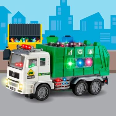 Imagem de Caminhão Bate e Volta Coletor de Lixo 4D com Luzes Som e Movimento Automático Brinquedo Interativo Educativo e Divertido para Crianças Coletor de Lixo 4D