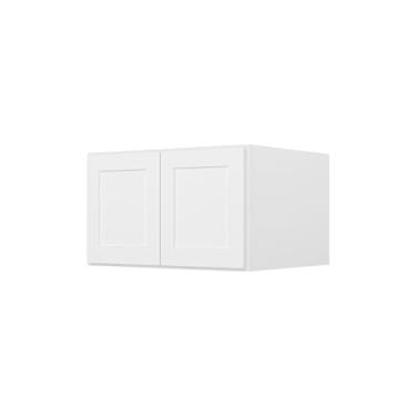 Imagem de Furinno Armário de cozinha com 2 portas, pronto para montar, 61 cm P x 76 cm L x 45 cm A, branco