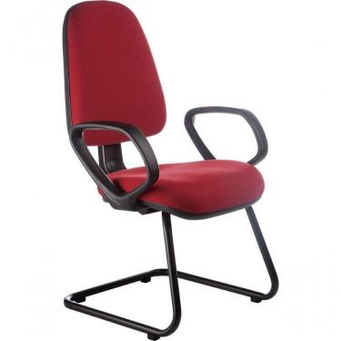 Imagem de Cadeira Interlocutor Para Escritório Linha Confort Vermelho