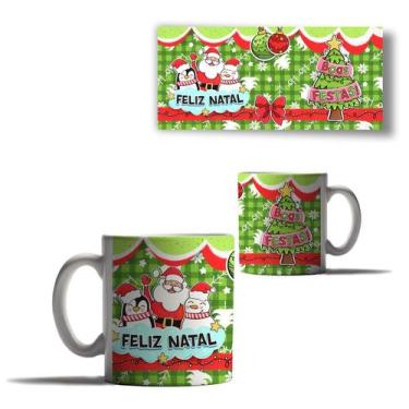 Imagem de Caneca Porcelana Natal Papai Noel Humor Feliz Fofinho Neve - Enjoy Sho