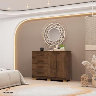 Imagem de Cômoda Sapateira Armario Multiuso Sirius - Vlr Móveis Imbuia Rústico