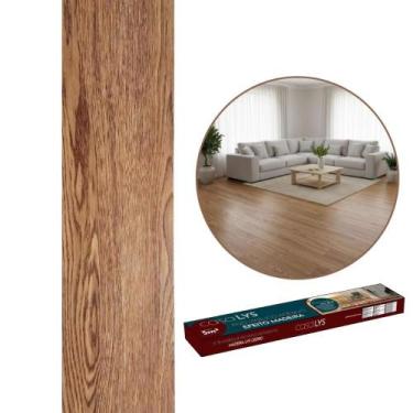 Imagem de Piso Vinílico Autocolante 4 Cores Efeito Madeira 91 x 15 cm (5M²) com 