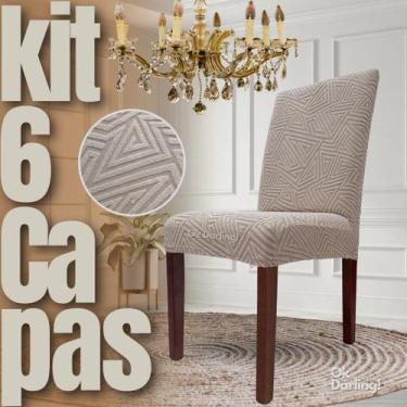 Imagem de Americana - Kit 6 Capas de Cadeira Linha Gold - Greige - OK Darling