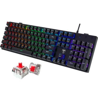 Imagem de Teclado mecânico para jogos RiSophy Ultra-Slim RGB 104 teclas