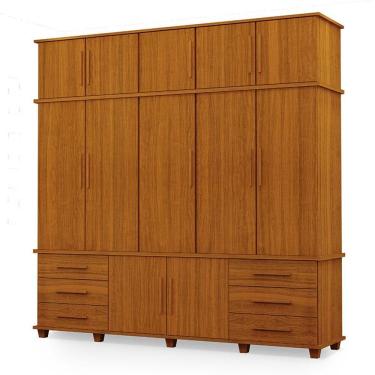Imagem de Guarda Roupa Casal Londres 5 Portas Freijó - Luapa Móveis