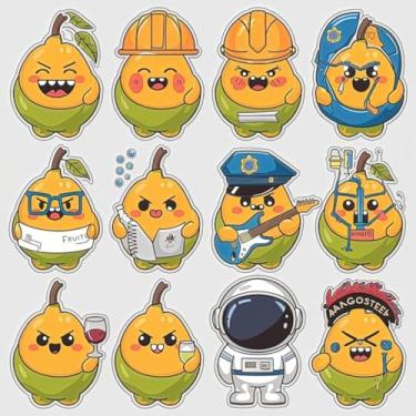 Imagem de Adesivo Kawaii Infantil para Quarto e Cadernos - Decoração Colorida com Emojis e Animais 50x50cm