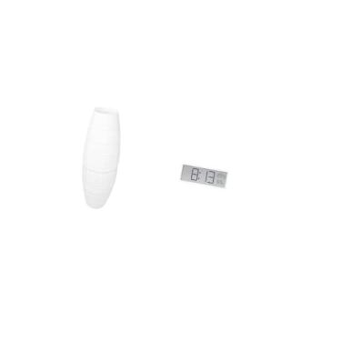 Imagem de Fenteer Abajur de Chão Simples com Proteção para Lâmpada de Papel, Acessório Moderno com Capa E Relógio de Parede Digital com Visor Grande para Temperatura E