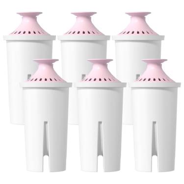 Imagem de Overbest Filtro de água de jarra de magnésio, substituição para jarras e dispensadores Brita, Brita Classic 35557, OB03, Mavea 107007 e mais, inclui 6 filtros