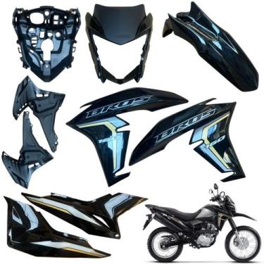 Imagem de Carenagem Nxr Bros 160 Modelo 2022 2024 Asa do Tanque Tampa lateral Fr