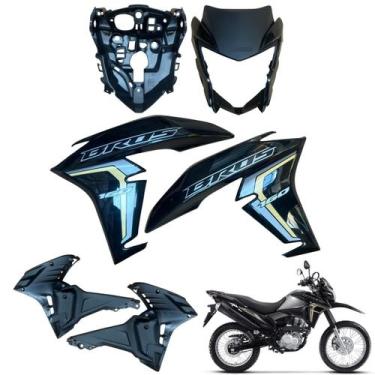 Imagem de Carenagem Nxr Bros 160 Modelo 2022 2024 Asa do Tanque Par de Complemen