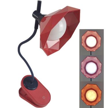 Imagem de Luminaria De Mesa Com Garra Led Touch Diamante 3 Cores