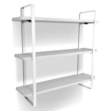 Imagem de Prateleira Tripla Nicho Hone Modelo Industrial Decoração Casa 60x15 Br