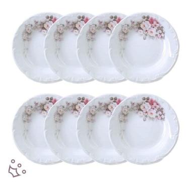 Imagem de Jogo 8 Pratos Fundos Sopa Eterna Porcelana Schmidt Envio  - Porcelanas