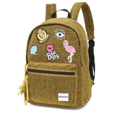 Imagem de Mochila Up4You Bottons Flamingo Amarelo Our Produto Original