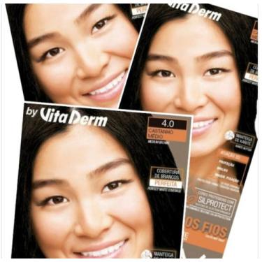 Imagem de Vita Derm 3 Tintas De Cabelo Bio V Cor 5.0 Castanho Claro