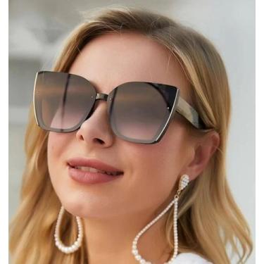 Imagem de Óculos De Sol Feminino POLARIZADO Moda New York Degradê Original Olho 