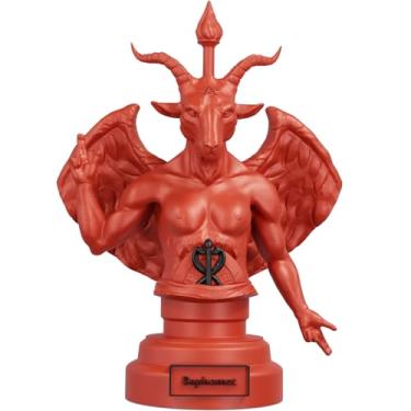 Imagem de Estátua Busto Baphomet Bafomé Wicca (Cor Sanguis Obscurus)