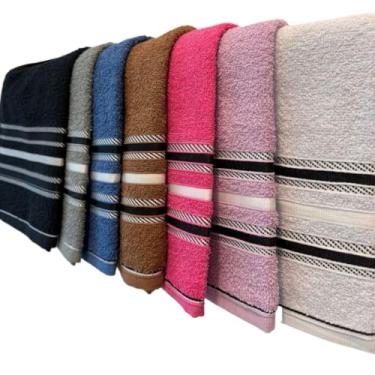 Imagem de Toalha de Banho Gigante, Kit 10 Toalha de Rosto 40x70cm Algodão Felpuda e Bordada Premium Lavabo(Kit 10 Rosto Cores Sortidas)