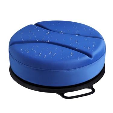 Imagem de PRESENTASTIC Assento balde de 14 litros com almofada de espuma de assento de 7,6 cm de espessura, assento giratório de 360°, bancos baldes impermeáveis e silenciosos para caça de patos, pesca no gelo