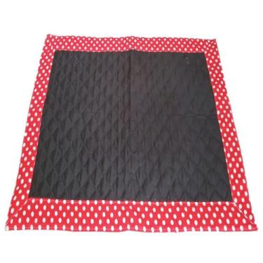 Imagem de Tapete Higiênico Pet Impermeável Lavável, Marrom, Microfibra Matelada com Bordas Estampadas, Base Impermeável (Vermelho Minnie, Pequeno (50x70cm))