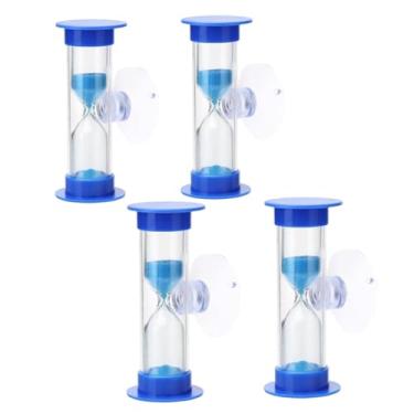 Imagem de 3 peças de temporizador de escova de dentes azul para relógio de areia de 2 minutos, temporizador de areia de 2 minutos, ventosa de plástico, ampulheta, enfeite de mesa, lembrancinhas de festa
