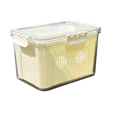 Imagem de Cesto Organizador de Geladeira Transparente com Tampa 3,4L