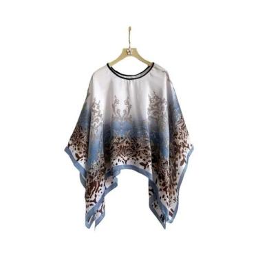 Imagem de Pashmina De Seda Feminina De 110cm, Estampa De Moda De Verão, Protetor