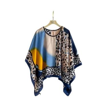 Imagem de Pashmina De Seda Feminina De 110cm, Estampa De Moda De Verão, Protetor