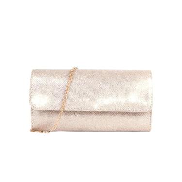 Imagem de Bolsas de mão femininas clutch bolsa de noite para mulheres bolsas de ombro transversais para mulheres brilhantes para festa de casamento, rosa, Small