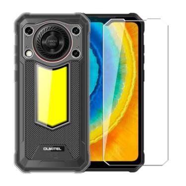 Imagem de WDMYLFTW Capa para Oukitel WP53 + película protetora de tela de vidro temperado - Capa protetora de TPU (transparente) de silicone transparente e flexível à prova de choque (transparente)