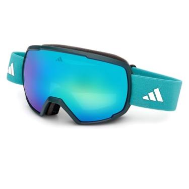 Imagem de Adidas Óculos de sol unissex fosco verde-escuro/verde espelhado