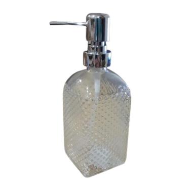Imagem de Porta Sabonete Líquido Saboneteira Alcool Em Gel Vidro 450Ml