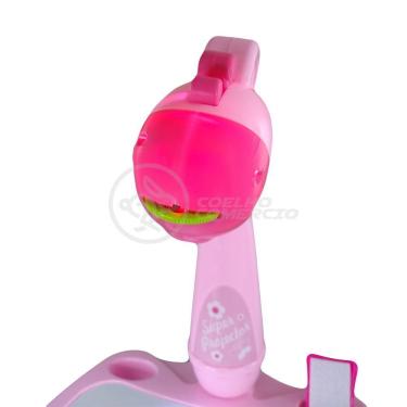 Imagem de Projetor Para Desenho Infantil Mesa Pintura De Projeção Magica Brinquedos Aprendizagem Girafa Rosa