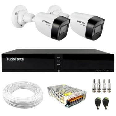 Imagem de Kit 2 Câmeras Intelbras VHD 1130 B HD 720p Bullet 2.8mm Visão 30m IP67 + Dvr Tudo Forte TFHDX 3304 4 Canais