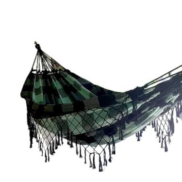 Imagem de Rede De Descanso dormir Em Tear De Casal Gigante(AZUL CLARO COM PRETO)