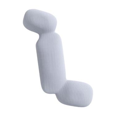 Imagem de MotiveTech Travesseiro de Corpo, Travesseiro de Cama Confortável, Presente para Mulheres, Travesseiros de Apoio para Dormir para Quem Dorme de Costas, Quadris E, Cinza