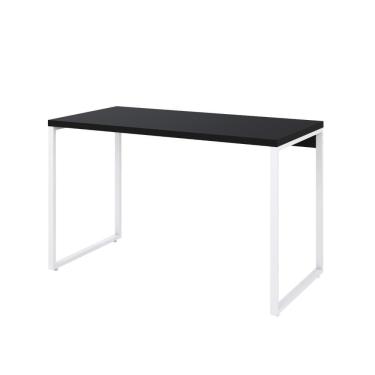 Imagem de Mesa Kuadra Office 120x60x75cm Preto ônix/Est.branca