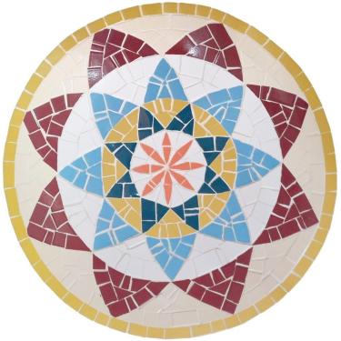 Imagem de Mandala Indiana I Piso Mosaico Ceramico Tamanho 250cm
