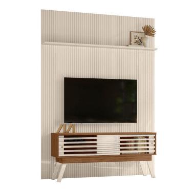 Imagem de Combo Painel De Tv 60 Polegadas + Rack Frizz New Premium - 7 Decor Naturale E Off White