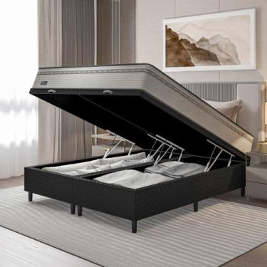 Imagem de CAMA BOX BAÚ QUEEN + COLCHÃO MOLAS ENSACADAS NEW LONDRES UMAFLEX (158x