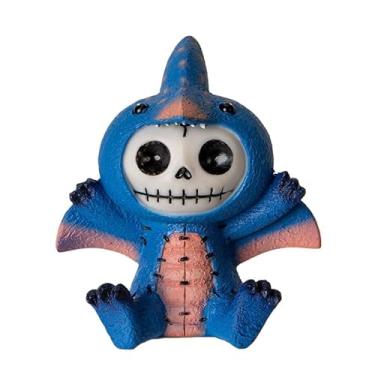 Imagem de Pacific Giftware Pterry Furrybones Estatueta colecionável fofa assinatura esqueleto em fantasia de dinossauro perfeito para decoração de casa e presentes exclusivos, 7,6 cm de altura