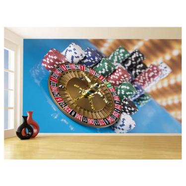 Imagem de Papel De Parede Salão De Jogos Cassino Fichas 3,5M Jcs137 - Você Decor