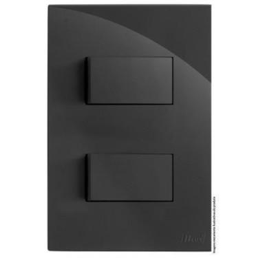 Imagem de Kit Interruptor Duplo Simples Separado 4X2 Brg11001-9Gf - Blux Recta G