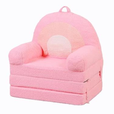Imagem de MOMCAYWEX Sofá infantil dobrável, confortável com almofadas de espuma dobráveis, confortável para crianças de 3 a 6 anos