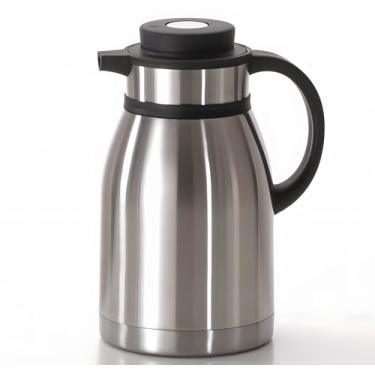 Imagem de Garrafa Térmica Premium em Aço Inoxidável, Parede Dupla, 2 Litros, Conserva Quente e Frio, Tampa com Alça, BPA Free, FDA Aprovado