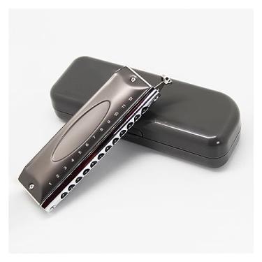 Imagem de Gaita cromática de plástico com 12 furos e 48 tons para iniciantes