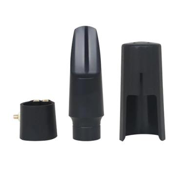 Imagem de Acessórios profissionais para saxofone alto, conjunto de bocal de saxofone alto, clipe de ligadura, tampa de cabeça de flauta para peças de saxofone alto, acessórios de instrumentos de sopro de