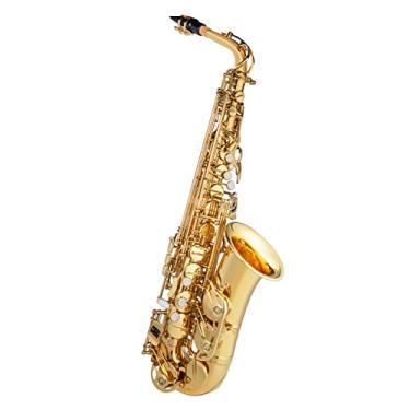 Imagem de Saxofone profissional EB Saxofone alto latão lacado a ouro E Flat F Key Instrumento de sopro