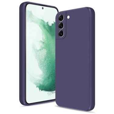 Imagem de Btstring Capa para Samsung Galaxy S22, capa de silicone macio com proteção de câmera atualizada, capa fina à prova de choque com forro de microfibra antiarranhões, roxo profundo